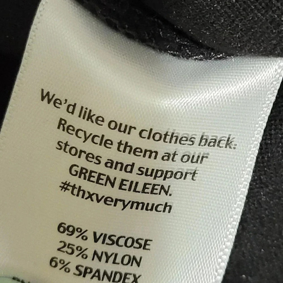 Eileen FISHER Womens S Black Pull On Stretch Elastic Waist Business Casual Pant - Picture 6 of 6